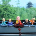 Close-up detail of the exquisite craftsmanship on monk ornament
