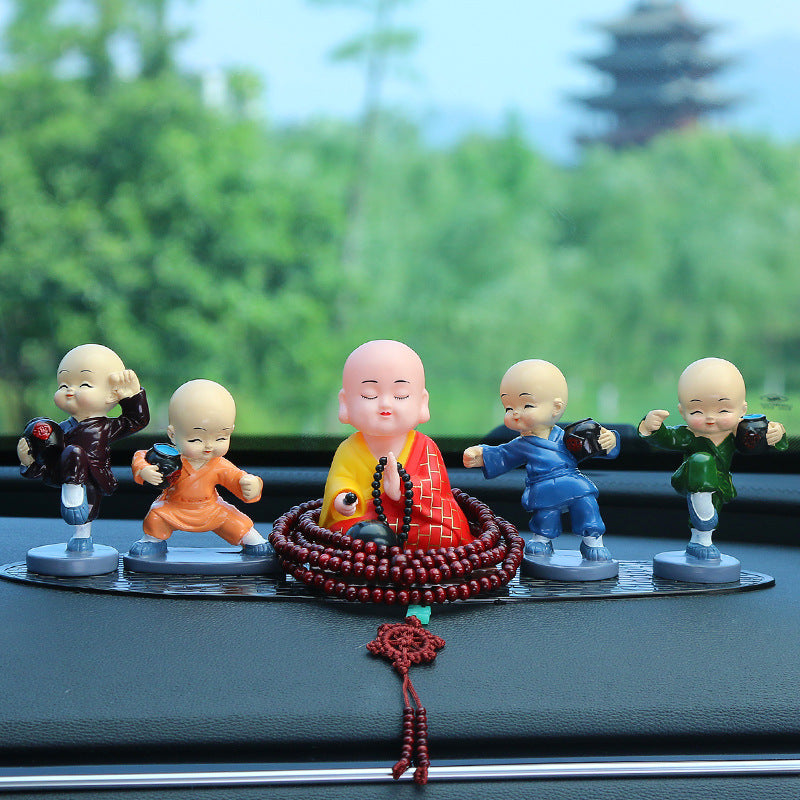 Multiple style options of the solar monk car decor collection