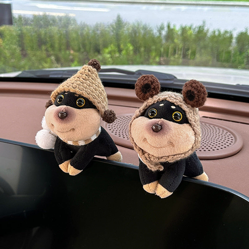 Adorable Bee Dog Car Decor - Cute Plush Dashboard Companion for Joyful Driving